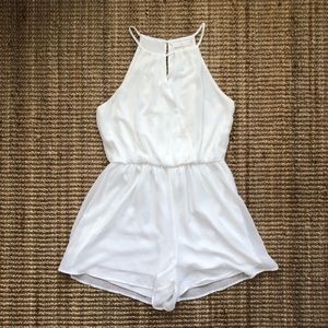 White dressy romper